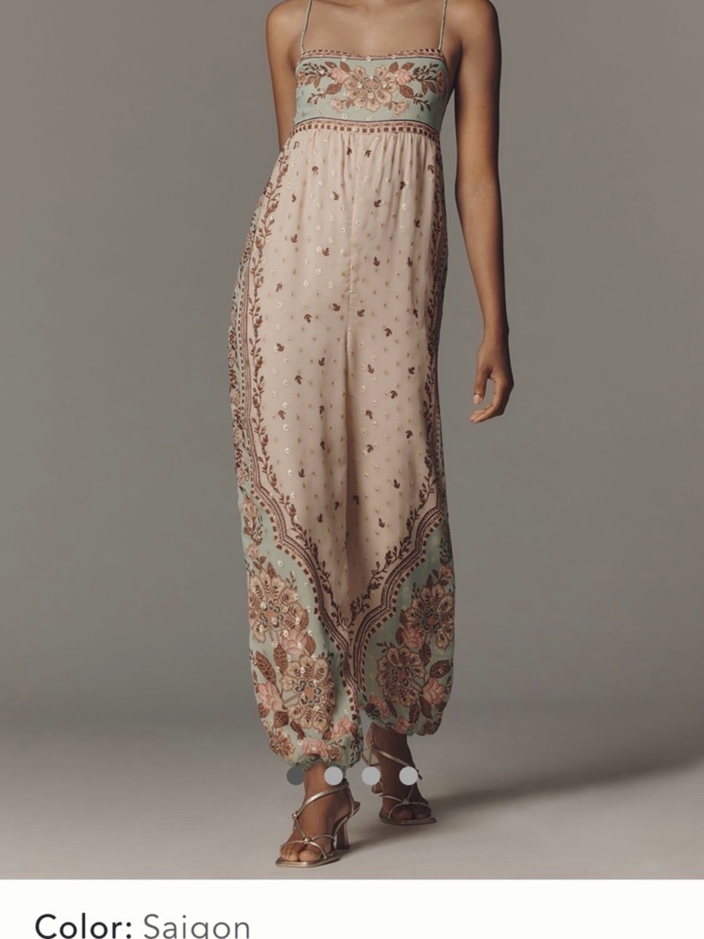 Farm Rio Boho Strapless Jumpsuit in Saigon Print